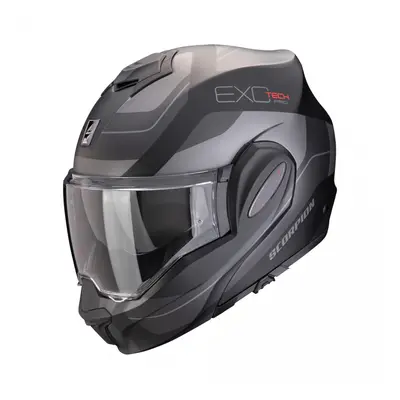 SCORPION EXO-TECH EVO PRO COMMUTA, moto přilba matná černo/stříbrná černá/stříbrná