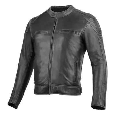 SECA Aviator II Retro kožená bunda na moto černá/šedá