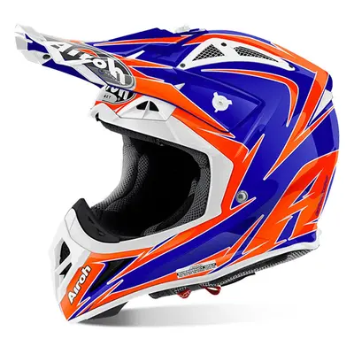 AIROH Aviator 2.2 Edge AV22EG18 Motocross helma modrá/oranžová