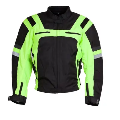 INFINE CST fluo textilní bunda černá/zelená černá/zelená