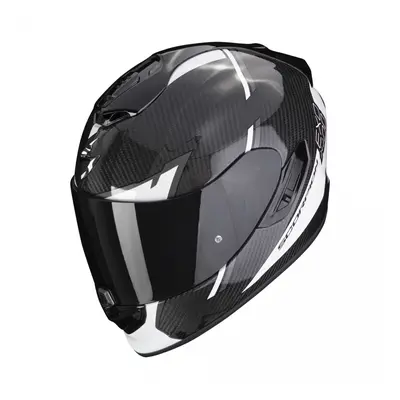 SCORPION EXO-1400 EVO CARBON AIR KENDAL moto přilba černá/bílá