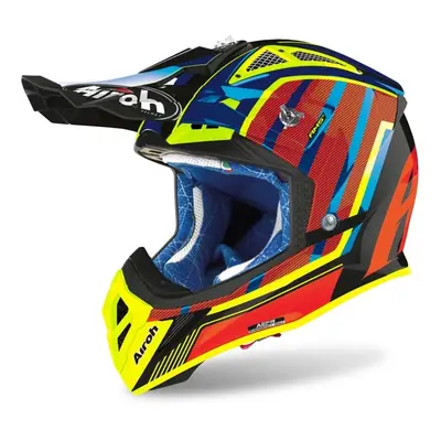 AIROH AVIATOR 2.3 GLOW AMS2 AV23GL32 off-road moto helma oranžová