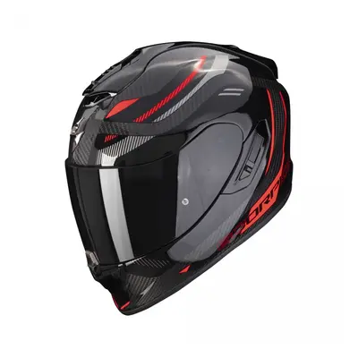 SCORPION EXO-1400 EVO CARBON AIR KYDRA moto přilba černá/červená