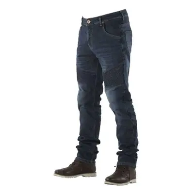 OVERLAP CASTEL SMALT JEANS Kevlarové moto kalhoty modrá