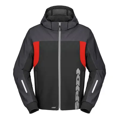 SPIDI HOODIE H2OUT bunda černá/antracit/červená černá/šedá/červená