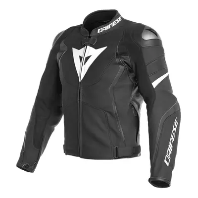 DAINESE AVRO 4 LEATHER moto bunda bílá/matná černá černá/bílá