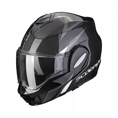 SCORPION EXO-TECH CARBON TOP moto přilba černá/bílá