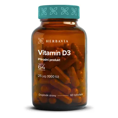 Vitamín D3 přírodní produkt - 60 kapslí / Herbavia.cz