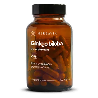 Ginkgo biloba bylinný extrakt - 60 kapslí / Herbavia.cz