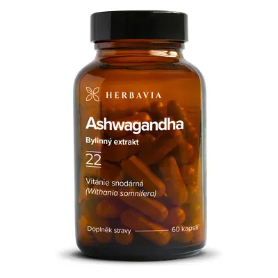 Ashwagandha bylinný extrakt - 60 kapslí / Herbavia.cz