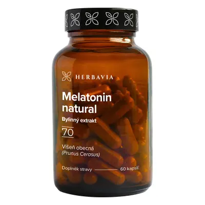 Melatonin natural přírodní produkt - 60 kapslí / Herbavia.cz