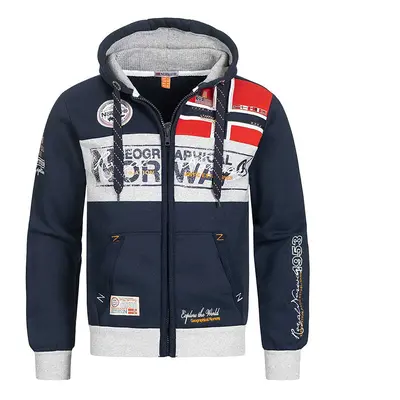 Pánská mikina kapucí Geographical Norway Flyer Barva: Tmavě modrá