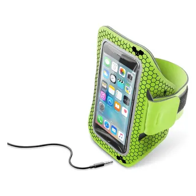 Sportovní neoprénové pouzdro CellularLine ARMBAND RUNNING, pro smartphony do velikosti 5,2", lim