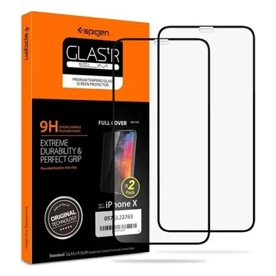 Spigen Glass FC 2 Pack, black - iPhone 11 Pro/XS/X