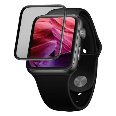 Ochranné tvrzené sklo FIXED 3D Full-Cover pro Apple Watch 42mm s aplikátorem, s lepením přes cel