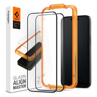 Tvrzené sklo SPIGEN ALM GLASS FC 2-PACK IPHONE 15 PRO BLACK