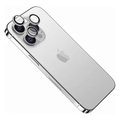 Ochranná skla čoček fotoaparátů FIXED Camera Glass pro Apple iPhone 14 Pro/14 Pro Max, stříbrná