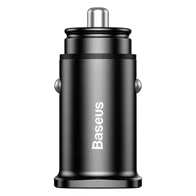 BASEUS MINI QC3.0 2-PORT USB CAR CHARGER BLACK