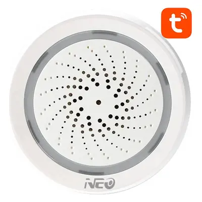 Smart Alarm Siren NEO NAS-AB02WT with Humidity Temperature Sensor, WiFi TUYA