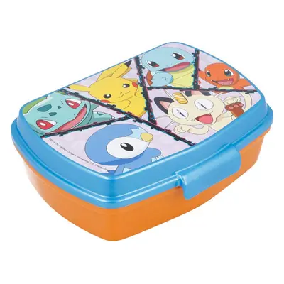 STOR Snídaňový box / obědový box 8074 750 ml Pokémon (oranžový a modrý)