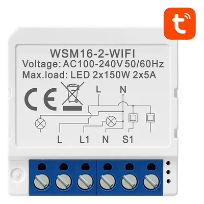 Chytrý spínací modul WiFi Avatto WSM16-W2 TUYA