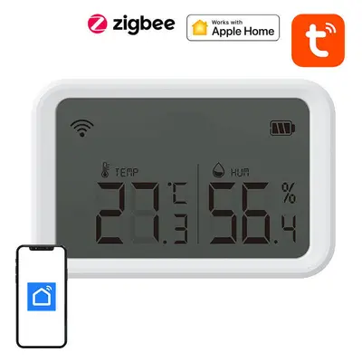 Chytrý senzor teploty a vlhkosti HomeKit NEO NAS-TH02BH ZigBee s LCD displejem