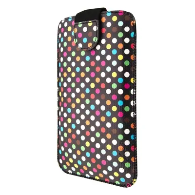 Pouzdro FIXED Soft Slim se zavíráním, PU materiál, velikost 4XL, motiv Rainbow Dots