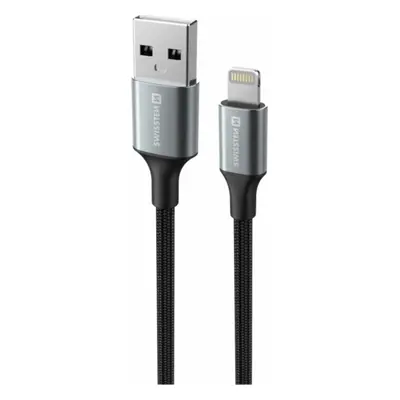 DATOVÝ KABEL SWISSTEN TEXTILE II USB / LIGHTNING 1,5 M ČERNÝ