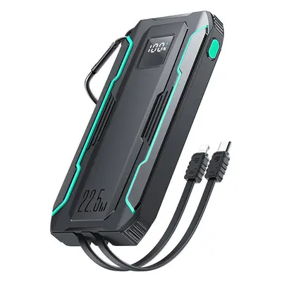 Powerbanka Joyroom JR-L017 10000 mAh, 22,5 W, s kabelem Lightning + USB-C (černá)