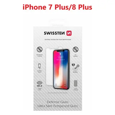 OCHRANNÉ TEMPEROVANÉ SKLO SWISSTEN PRO APPLE IPHONE 7 PLUS/8 PLUS RE 2,5D