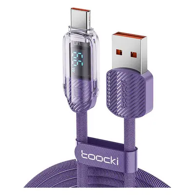 Kabel USB na USB-C Toocki TXCTYX05-P, 1m, FC 66W (fialový)