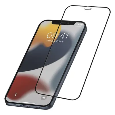 Ochranné tvrzené sklo pro celý displej Cellularline CAPSULE pro Apple iPhone 13 Mini, černé