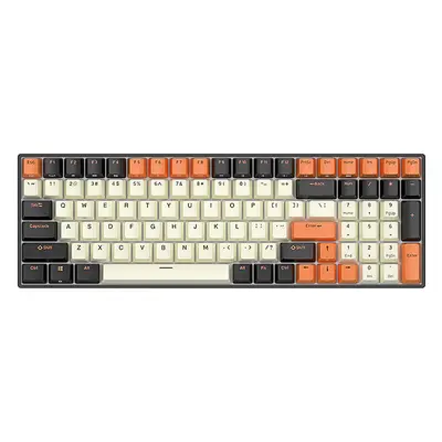 Mechanická klávesnice Royal Kludge RK100 RGB, hnědý spínač (černo-oranžový)