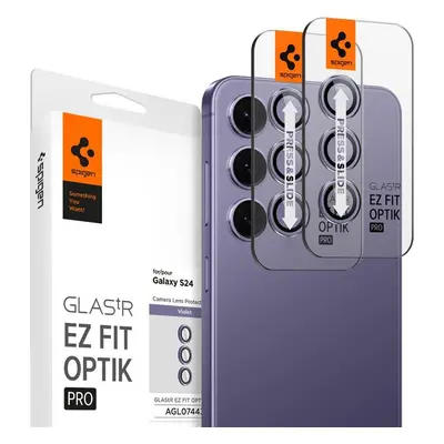 Spigen Glass tR EZ Fit Optik Pro 2 Pack, violet - Samsung Galaxy S24