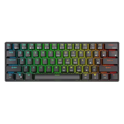 Mechanická klávesnice Royal Kludge RK61 RGB, červené spínače (černá)