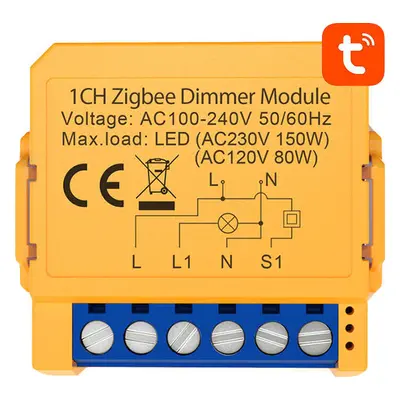 Chytrý zásuvkový spínač ZigBee Avatto ZDMS16-1 TUYA