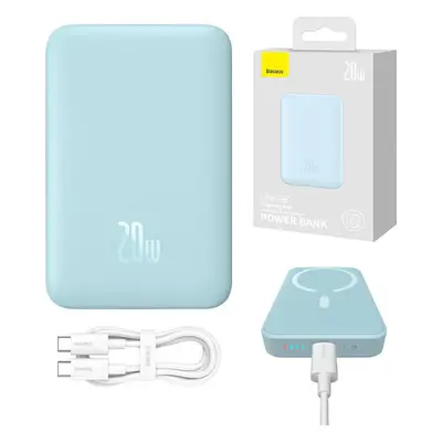 Powerbanka Baseus Magnetic Mini 10000mAh, USB-C 20W MagSafe (modrá)