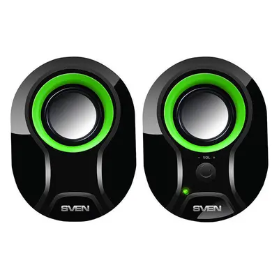 SVEN 290 Reproduktory, 5W USB (černá/zelená)