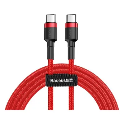 Baseus Cafule PD2.0 60W bleskové nabíjení USB pro kabel typu C (20V 3A) 2m Red