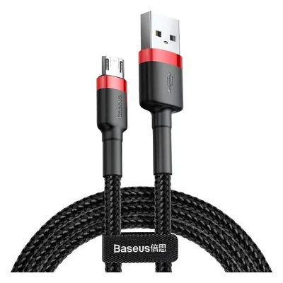 Kabel Baseus Cafule Micro USB 2,4A 1m (červeno-černý)