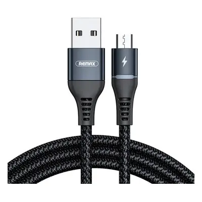 Kabel USB Micro Remax Colorful Light, 2,4 A, 1 m (černý)