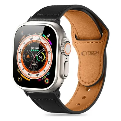 TECH-PROTECT ŘEMÍNEK NATURALFIT APPLE WATCH 4 / 5 / 6 / 7 / 8 / 9 / SE (38 / 40 / 41 MM) BLACK