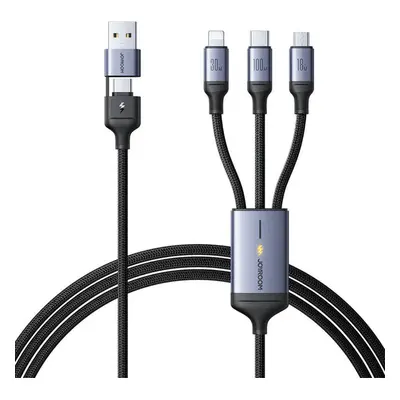 Kabel Speedy USB / USB-C Joyroom SA21-2T3 5v1 - s konektory USB-C, Micro USB, Lightning / 100W /