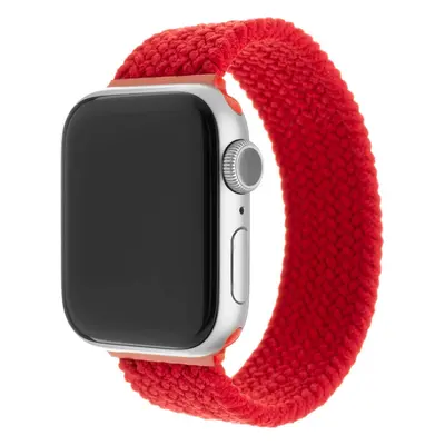 Elastický nylonový řemínek FIXED Nylon Strap pro Apple Watch 42/44/45/46/49mm, velikost XL, červ