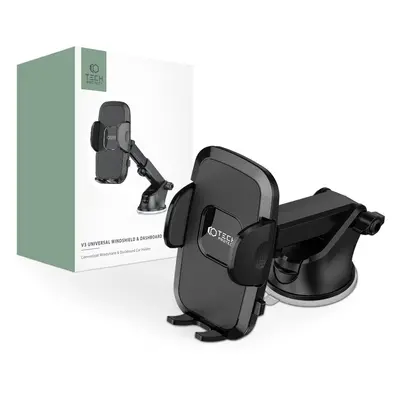 TECH-PROTECT V3 UNIVERSAL WINDSHIELD & DASHBOARD CAR MOUNT BLACK - držák na telefon na palubní d