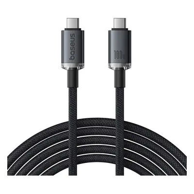 Rychlonabíjecí kabel Baseus Crystal Shine USB-C na USB-C 100W, 1,5m, 20Gb (černý)