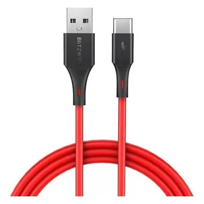 USB-C kabel BlitzWolf BW-TC15 3A 1,8 m - červený