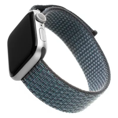 Nylonový řemínek FIXED Nylon Strap pro Apple Watch 42/44/45/46/49mm, temně šedý