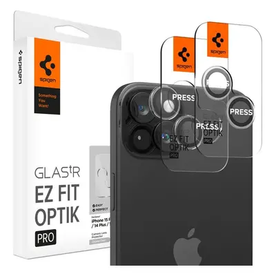 Spigen Glass tR EZ Fit Optik Pro 2 Pack, crystal clear - iPhone 15/15 Plus/14/14 Plus