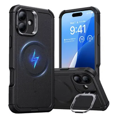 Cyber Tough (HaloLock) ESR pouzdro se stojánkem pro iPhone 16 (černé)